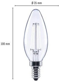 LED žiarovka FLAIR C35 E14 / 2,2 W ( 25 W ) 250 lm 4000 K stmievateľná