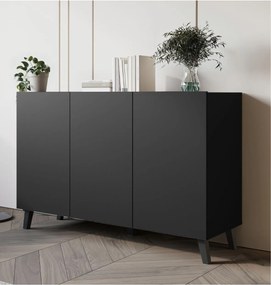 Klasická čierna komoda 120 cm na nožičkách Phuket SB120
