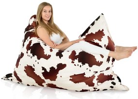 Sedací vak s kravským hnedým motívom – XL/XXL | Štýlový a pohodlný doplnok na oddych Veľkosť: XXL