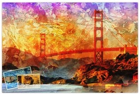 Obraz - Golden Gate, San Francisco, Kalifornia (90x60 cm)