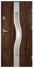 Vchodové dvere Olimpia, 90 P, 1 000 × 2 070 mm, oceľ, pravé, orech tmavý