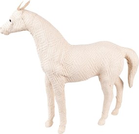 Béžová antik dekorácia Socha koňa L - 50*14*46 cm