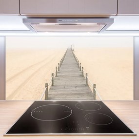Sklenený obklad Do kuchyne Most písek architektúra 120x60 cm