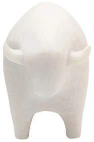 Bull soška biela 21 cm