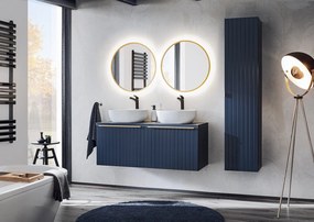 Závěsná skříňka pod umyvadlo Santa Fe s deskou 120 cm tmavě modrá