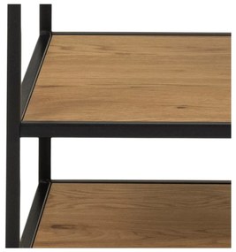Otvorená šatníková skriňa v dekore duba v čierno-prírodnej farbe 77x165 cm Seaford – Actona