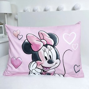DETSKÉ BAVLNENÉ OBLIEČKY BABY MINNIE 100X135 CM, 1KS 40X60 CM VZOROVANÉ