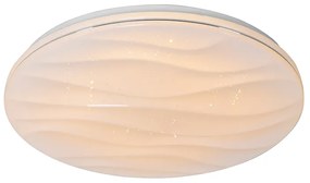 Stropné svietidlo biele 38 cm vrátane LED s diaľkovým ovládaním - Damla