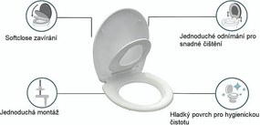 Eisl Sanitär WC sedadlo s detskou vložkou Duroplast Soft Close Family 82940