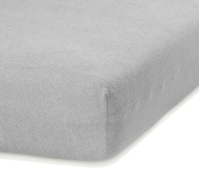 Svetlosivá napínacia froté plachta 140x200 cm Ruby – Restilo