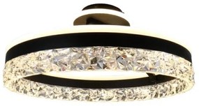 LED Stmievateľný prisadený luster LED/86W/230V 3000-6500K čierna + diaľkové ovládanie