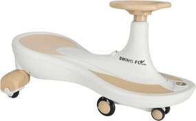 KIK Gravitačná jazda Swing Fix S4, 76 cm, béžová, LED kolesá a hudba