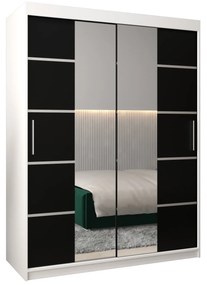 Šatníková skriňa 150 cm Verika 4 150 (biela + čierna). Akcia -16%. Vlastná spoľahlivá doprava až k Vám domov. 1064277