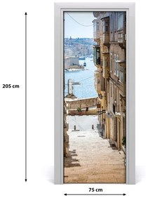 Fototapeta samolepiace dvere Malta uličky 75x205 cm