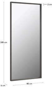 Nástenné zrkadlo 80x180 cm Nerina Dark – Kave Home