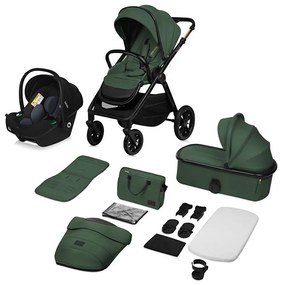 Lionelo - Kombinovaný kočík 3 v 1 LAYLA Lesná zelená