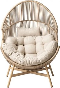 MI Ratanové kreslo HOLAND béžové (DH)