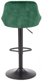 Barová stolička H-101 - tmavozelená / čierna