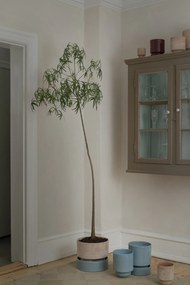 Obal na kvetináč Hoff glazúrovaný 21 cm svetlomodro-sivý