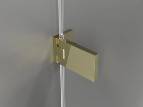 Mexen Lunar-F Duo, skladací sprchový kút 100 x 85 cm, 8mm číre sklo, zlatý profil, 836-100L-085P-50-00