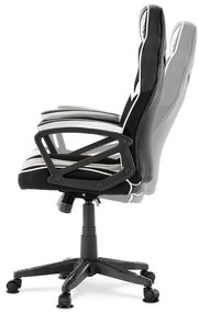 BONTEC Herné kreslo, hojdací mechanizmus, strieborná ekokoža, KA-Y341 SIL Farba: Strieborná