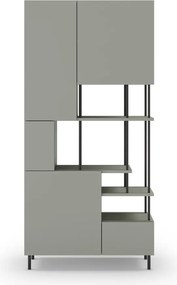 Zelenosivá knižnica 84x175 cm Perla – Marckeric
