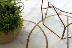 Dywany Łuszczów, Kusový koberec Emerald 1016 cream and gold, 140x190, biela, kancelária