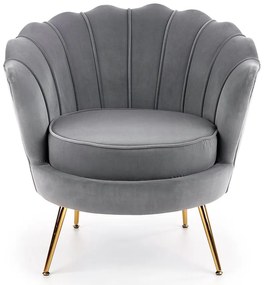 Kreslo Amorinito sivá/zlatý