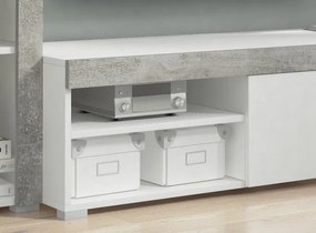 Obývacia stena Oli, biela/betón