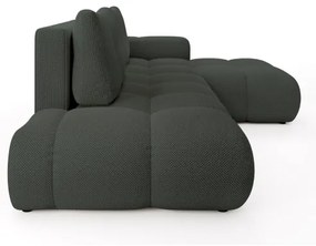 Rozkladacia rohová čalúnená sedacia súprava s úložným priestorom do tvaru L ALMADA pravá antracitová