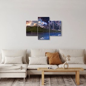 Obraz jazera a hôr (90x60 cm)