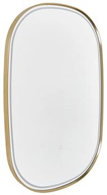 Kúpeľňové zrkadlo medené vrátane LED 3-stupňové stmievateľné s dotykovým oválom - Miral