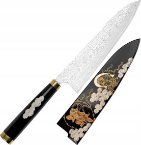 Takeshi Saji Art Fujin Raijin Kuty R2 Japonský nôž šéfkuchára 21 cm a Saya
