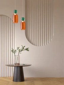 LED zlato-oranžový dizajnový luster Pluma