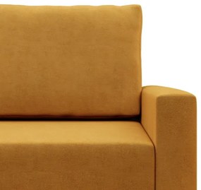 Trojmiestna rozkladacia sedačka BLANK Elegant žltá