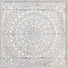 furniture-nabytek.cz - Masívny nástenný obraz Zambezi z mango dreva, lakovaný, šedý – 150×150 cm