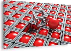 Obraz - 3D metalická abstrakcia (90x60 cm)