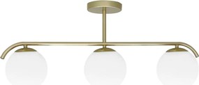 Stropné svietidlo so skleneným tienidlom v bielo-zlatej farbe 15x69 cm Amadeo – Candellux Lighting