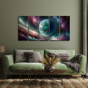 5-dielny obraz galaxia a planéta