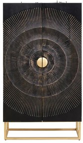 Madeira skrinka čierna 76x140 cm