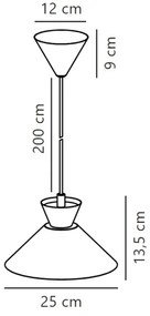 Nordlux - Luster na lanku DIAL 1xE27/40W/230V čierna