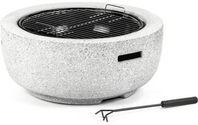 Fieldmann - Prenosné ohnisko na drevo s roštom biela