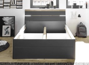 Posteľ Mars 140x200 cm, so zásuvkami a osvetlením