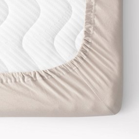 Goldea jersey elastická plachta - latte 90 x 200 cm