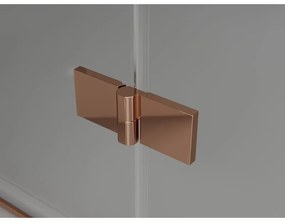 Mexen Lunar-F, 1-krídlový sprchový kút so skladacími dverami, ľavý, 100 x 70 cm, 8mm číre sklo, ružové zlato profil, 836-100-070-60-00-L