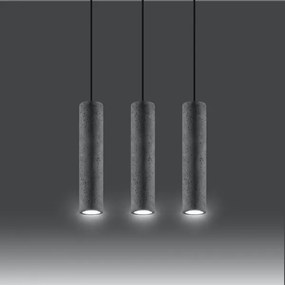 Sollux SL.0655 - Luster na lanku LUVO 3xGU10/40W/230V betón/čierna