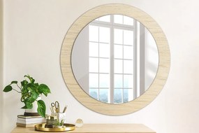 Okrúhle ozdobné zrkadlo na stenu Ľahké drevo fi 70 cm
