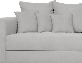 Široká pohovka Rosa, svetlo šedá látka