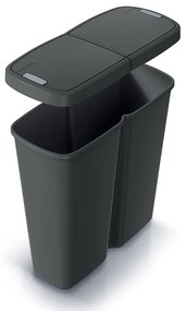 Odpadkový kôš DUO čierny, 50 l, čierna