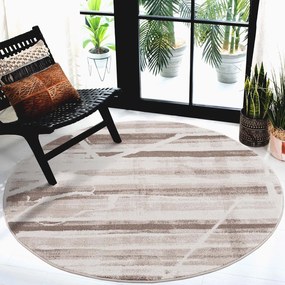 Dekorstudio Moderný okrúhly koberec MODA SOFT béžový 570 Priemer koberca: 120cm